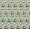 Seamless Native American pattern with shields and spears