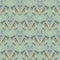 Seamless Native American pattern with wolves and axes