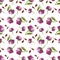 Seamless natural plants of purple flowers pattern. Ornament for textil artwork.