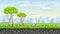 Seamless nature cartoon background