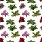 Seamless Nature Plants with beautiful flowers