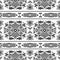 Seamless Navajo tribal black and white pattern. Ethnic vector ornament.