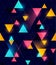 Seamless Neon Geometric Pattern