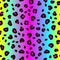 Seamless neon leopard pattern