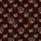 Seamless, new year background for holiday decoration. Maroon.