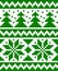 Seamless nordic pattern with stars and fir-trees