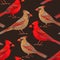 Seamless northern cardinals