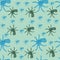 Seamless octopus pattern on a pale background