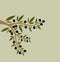 Seamless olive branches