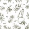 Seamless olive oil pattern