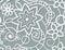 Seamless openwork pattern on a gray-green background.