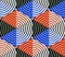 Seamless optical ornamental pattern with three-dimensional geome