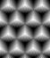 Seamless optical ornamental pattern, three-dimensional geometric