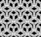 Seamless optical ornamental pattern with three-dimensional geometric figures. Intertwine black and white composition.