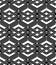 Seamless optical ornamental pattern with three-dimensional geometric figures. Intertwine black and white composition.