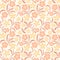 Seamless orange floral pattern. Vector illustration.