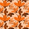 Seamless orange flower