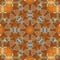 Seamless orange jewel pattern 004