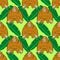 Seamless Orangutan Animal Pattern. Vector Illustration EPS 10.