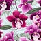 Seamless orchid minimalist