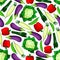 Seamless organic fresh vegetables pattern