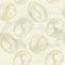 Seamless ornament pattern beige of thick white paint in broad strokes coffee beans