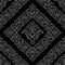 Seamless ornamental gray Pattern on black.