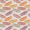 Seamless ornamental pattern with autumn leaves of acacia
