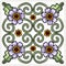 Seamless ornate flower tile