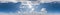 Seamless overcast blue sky hdri panorama 360 degrees angle view with zenith and beautiful clouds for use in 3d graphics as sky