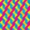 Seamless Overlaid Cmyk Polygonal Shapes Pattern