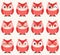 Seamless owls pattern