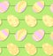 Seamless Painted Easter Egg Vector Patten