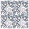 Seamless paisley blue pattern