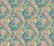 Seamless paisley colorful pattern