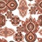 Seamless paisley pattern. Colorful floral ornament. Oriental design