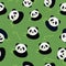 Seamless panda bear pattern.