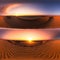 Seamless panorama view of an alien desert HDRI equirectangular VR spherical image