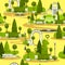 Seamless park pattern