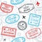 Seamless passport stamps