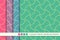 Seamless pastel background set Curve Cross Geometry Frame Brick