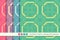 Seamless pastel background set octagon frame cross geometry