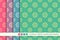 Seamless pastel background set vintage daisy flower