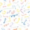 Seamless Pastel Color Pattern, Crayon Arrow for Background, Wrapping Paper, Banner etc