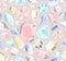 Seamless pastel diamonds pattern. Background with