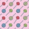 Seamless pastel lollipops vector pattern