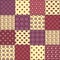 Seamless patchwork claret color pattern 2