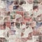 Seamless patchwork collage mix quilt pattern print