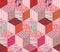 Seamless patchwork pattern in red tones. Beautiful creative design