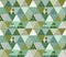 Seamless patchwork pattern from triangle patches. Green quilt